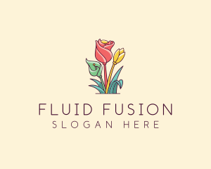 Bouquet Flower Floristry logo design