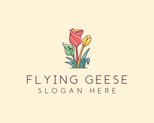 Bouquet Flower Floristry logo design