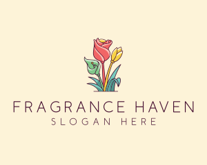 Bouquet Flower Floristry logo design