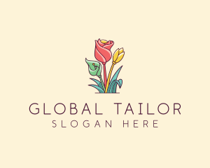 Bouquet Flower Floristry logo design