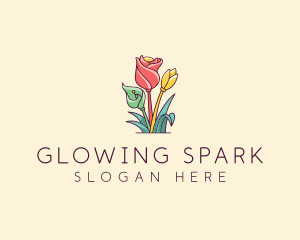 Bouquet Flower Floristry logo design