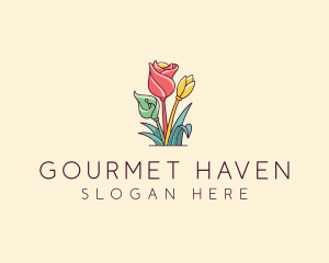 Bouquet Flower Floristry logo design