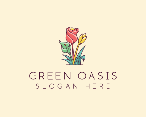 Bouquet Flower Floristry logo design