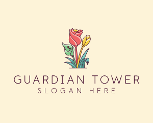 Bouquet Flower Floristry logo design