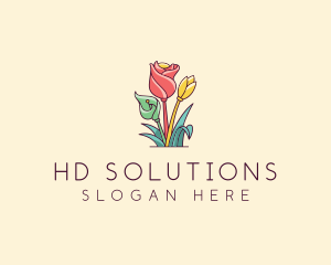 Bouquet Flower Floristry logo design