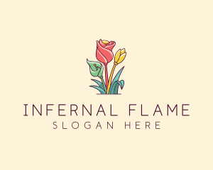 Bouquet Flower Floristry logo design