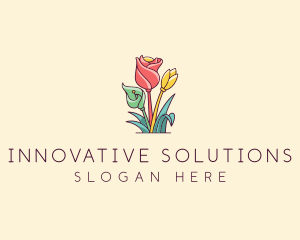 Bouquet Flower Floristry logo design