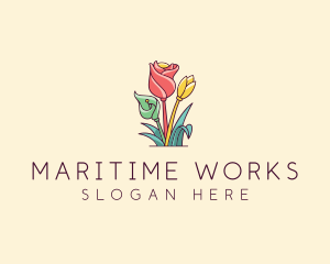 Bouquet Flower Floristry logo design