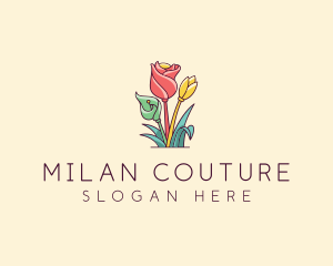 Bouquet Flower Floristry logo design