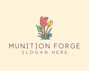 Bouquet Flower Floristry logo design