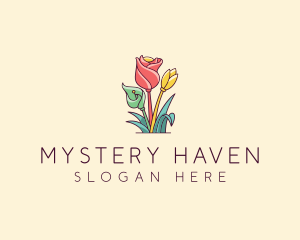 Bouquet Flower Floristry logo design