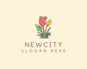 Bouquet Flower Floristry logo design