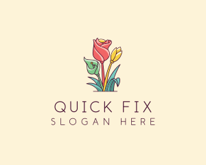 Bouquet Flower Floristry logo design