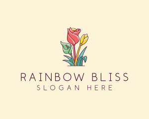 Bouquet Flower Floristry logo design