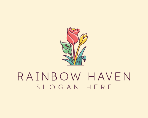 Bouquet Flower Floristry logo design