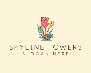 Bouquet Flower Floristry logo design