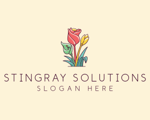 Bouquet Flower Floristry logo design