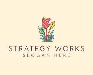 Bouquet Flower Floristry logo design