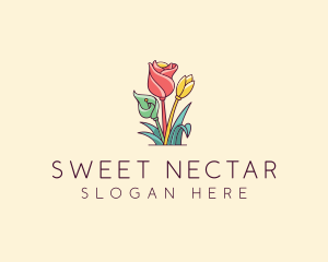 Bouquet Flower Floristry logo design