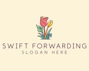 Bouquet Flower Floristry logo design