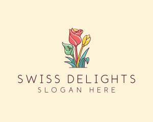 Bouquet Flower Floristry logo design