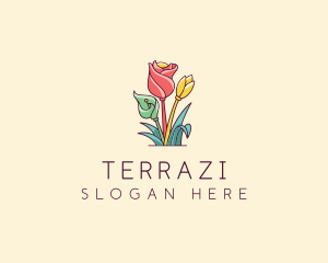 Bouquet Flower Floristry logo design