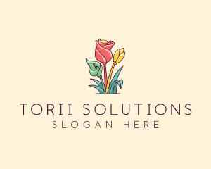 Bouquet Flower Floristry logo design