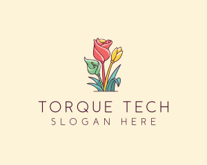 Bouquet Flower Floristry logo design