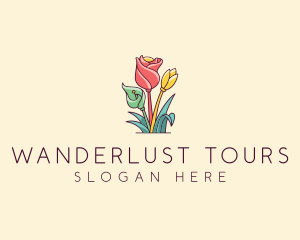 Bouquet Flower Floristry logo design