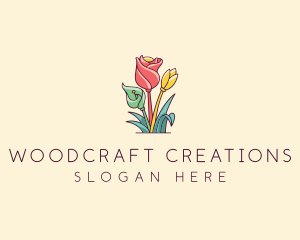 Bouquet Flower Floristry logo design