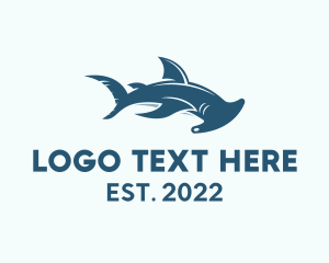 Scuba - Ocean Aquarium Hammer Head Shark logo design
