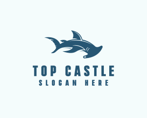 Ocean Hammer Head Shark  Logo