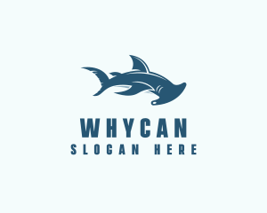 Ocean Hammer Head Shark  Logo