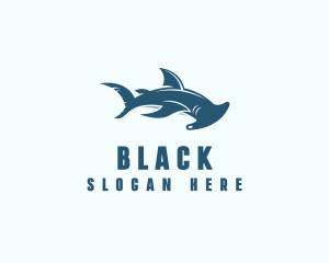 Seafood - Ocean Hammer Head Shark logo design