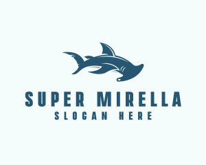Sea - Ocean Hammer Head Shark logo design