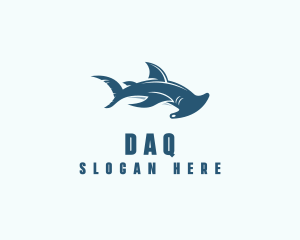 Water - Ocean Hammer Head Shark logo design