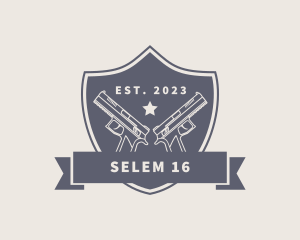 Gun Shield Weapon Logo