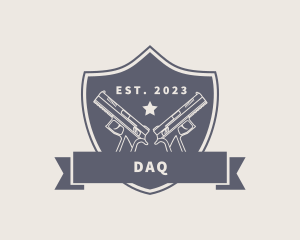 Gun Shield Weapon Logo