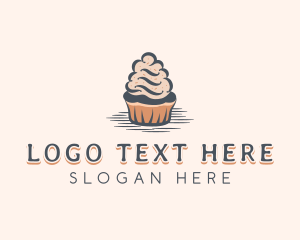 Second Hand - Sweet Muffin Cupcake logo design