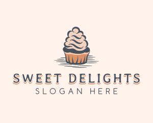 Sweet Muffin Cupcake logo design