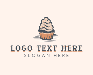 Sweet Muffin Cupcake logo design