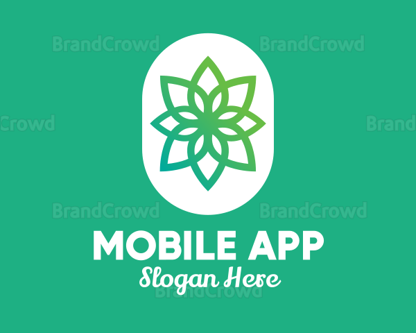 Green Lotus Flower Logo