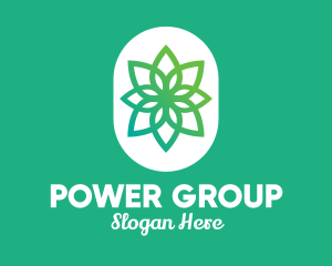 Green Lotus Flower  Logo