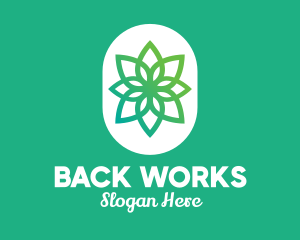 Green Lotus Flower  logo design