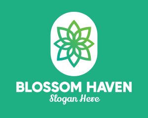 Flower - Green Lotus Flower logo design