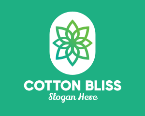 Green Lotus Flower  logo design