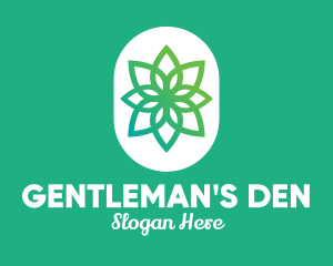 Green Lotus Flower  logo design