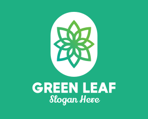 Green Lotus Flower  logo design