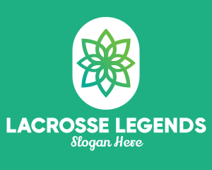 Green Lotus Flower  logo design