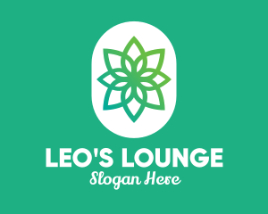 Green Lotus Flower  logo design